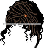 No Face Locs Dreads Black Woman Afro Hair  SVG JPG PNG Vector Clipart Cricut Silhouette Cut Cutting