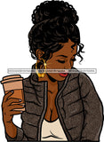 Afro Girl Bamboo Earrings Hustle Diva Gold Jewelry Hair Accessories Black Woman Goddess SVG Files For Cutting and More!