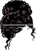 No Face Just Curly Black Woman Afro Hair  SVG JPG PNG Vector Clipart Cricut Silhouette Cut Cutting