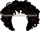 No Face Curly Black Woman Afro Hair  Wavy SVG JPG PNG Vector Clipart Cricut Silhouette Cut Cutting