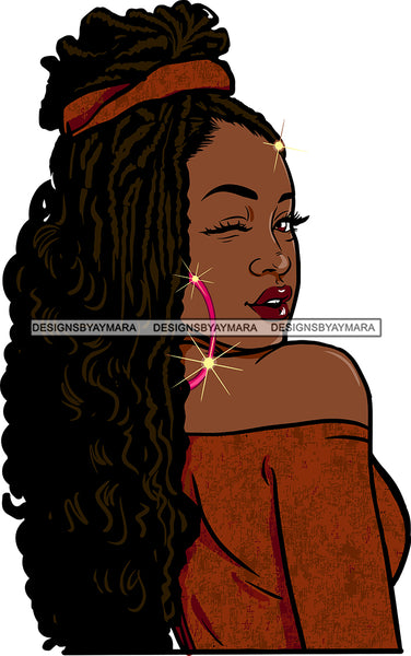 Afro Girl Bamboo Earrings Hustle Diva Gold Jewelry Hair Accessories Black Woman Goddess SVG Files For Cutting and More!