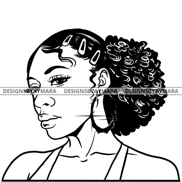 Afro Attractive Cute Urban Girl Boss Lady Queen Melanin Bamboo Hoop Ea Designsbyaymara