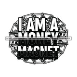 Money Talks Quote Industry Financial Business Investment Millions Illustration B/W SVG JPG PNG Vector Clipart Cricut Silhouette Cut Cutting