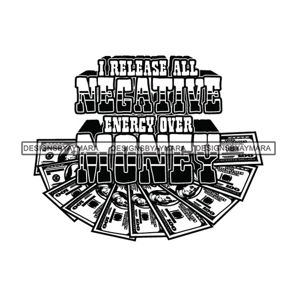 Money Talks Quote Financial Business Investment Ownership Dollars Illustration B/W SVG JPG PNG Vector Clipart Cricut Silhouette Cut Cutting