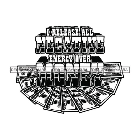 Money Talks Quote Financial Business Investment Ownership Dollars Illustration B/W SVG JPG PNG Vector Clipart Cricut Silhouette Cut Cutting