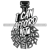 Money Talks Quote Industry Financial Business Investment Cash Illustration B/W SVG JPG PNG Vector Clipart Cricut Silhouette Cut Cutting