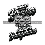 Money Talks Quote Economy Financial Business Investment Opportunity B/W SVG JPG PNG Vector Clipart Cricut Silhouette Cut Cutting