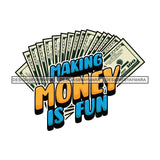 Money Talks Quote Hustle Financial Business Investment Illustration SVG JPG PNG Vector Clipart Cricut Silhouette Cut Cutting