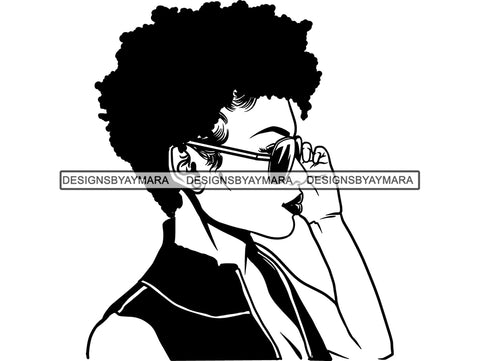 Afro Beautiful Black Woman SVG African American Ethnicity Afro Puffy Hairstyle Beauty Salon Queen Diva Classy Lady  .SVG .EPS .PNG Vector Clipart Digital Cricut Circuit Cut Cutting