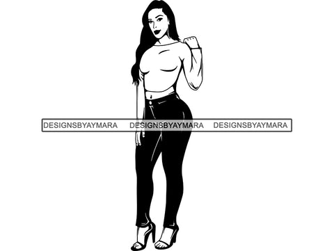 Beautiful Woman SVG Fabulous Goddess Queen Diva Classy Lady Fashion Model Glamour  .SVG .EPS .PNG Vector Clipart Digital Cricut Circuit Cut Cutting