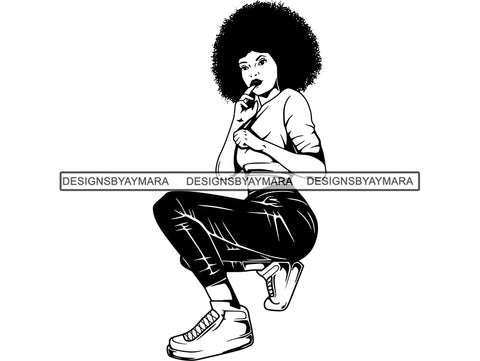 Afro Woman SVG Fabulous Goddess Queen Diva Classy Lady Fashion Model Glamour .SVG .EPS .PNG Vector Clipart Digital Cricut Circuit Cut Cutting