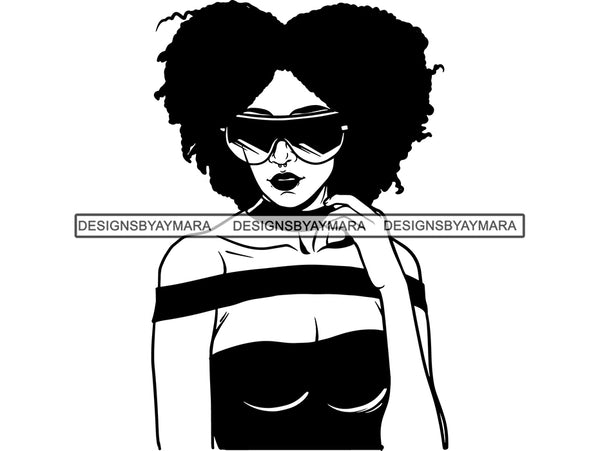 Afro Woman SVG Fabulous Goddess Queen Diva Classy Lady Fashion Model Glamour  .SVG .EPS .PNG Vector Clipart Digital Cricut Circuit Cut Cutting