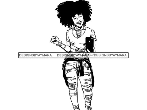 Afro Woman SVG Fabulous Goddess Queen Diva Classy Lady Fashion Model Glamour  .SVG .EPS .PNG Vector Clipart Digital Cricut Circuit Cut Cutting