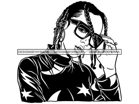 Afro Woman SVG Fabulous Goddess Queen Diva Classy Lady Fashion Model Glamour  .SVG .EPS .PNG Vector Clipart Digital Cricut Circuit Cut Cutting