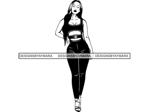 Afro Woman SVG Fabulous Goddess Queen Diva Classy Lady Fashion Model Glamour  .SVG .EPS .PNG Vector Clipart Digital Cricut Circuit Cut Cutting