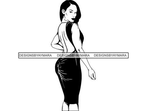 Beautiful Woman SVG Fabulous Goddess Queen Diva Classy Lady Fashion Model Glamour  .SVG .EPS .PNG Vector Clipart Digital Cricut Circuit Cut Cutting