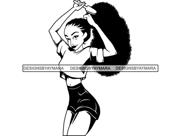Afro Woman SVG Fabulous Goddess Queen Diva Classy Lady Fashion Model Glamour  .SVG .EPS .PNG Vector Clipart Digital Cricut Circuit Cut Cutting