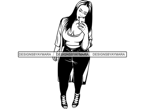 Afro Woman SVG Fabulous Goddess Queen Diva Classy Lady Fashion Model Glamour  .SVG .EPS .PNG Vector Clipart Digital Cricut Circuit Cut Cutting