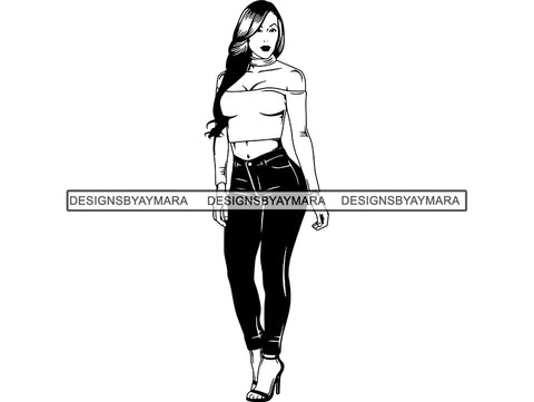 Beautiful Woman SVG Fabulous Goddess Queen Diva Classy Lady Fashion Model Glamour .SVG .EPS .PNG Vector Clipart Digital Cricut Circuit Cut Cutting