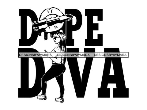 Afro Woman SVG Life Quotes Queen Diva Classy Lady .JPG .EPS .PNG Vector Clipart Cricut Circuit Cut Cutting