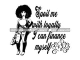 Afro Beautiful Black Woman SVG African American Ethnicity Queen Diva Classy Lady  .SVG .EPS .PNG Vector Clipart Digital Cricut Circuit Cut Cutting