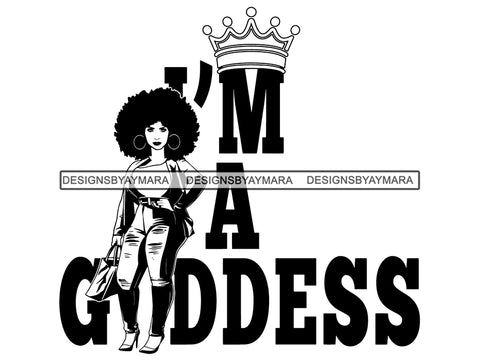 Afro Woman SVG African American Ethnicity Goddess Queen Diva Classy Beautiful Black Lady  .SVG .EPS .PNG Vector Clipart Cricut Circuit Cut Cutting
