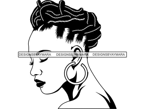 Afro Woman SVG Braids Dreads Hairstyle Nubian Melanin Black Queen African American Ethnicity .JPG .EPS .PNG Vector Clipart Cricut Circuit Cut Cutting