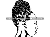 Afro Woman SVG Braids Dreads Hairstyle Nubian Melanin Black Queen African American Ethnicity .JPG .EPS .PNG Vector Clipart Cricut Circuit Cut Cutting