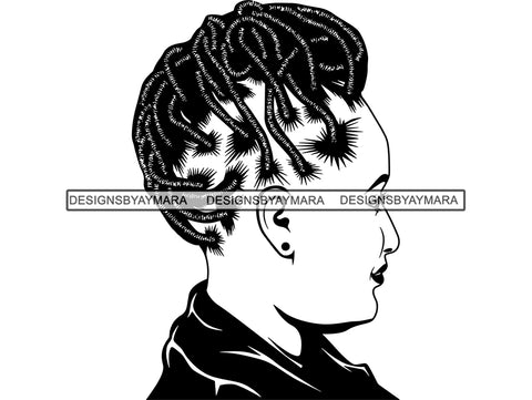 Afro Woman SVG Braids Dreads Hairstyle Nubian Melanin Black Queen African American Ethnicity .JPG .EPS .PNG Vector Clipart Cricut Circuit Cut Cutting