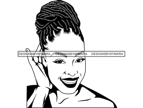 Afro Woman SVG Braids Dreads Hairstyle Nubian Melanin Black Queen African American Ethnicity .JPG .EPS .PNG Vector Clipart Cricut Circuit Cut Cutting