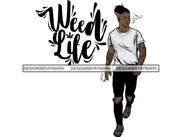 Man Smoking Weed Blunt Cannabis Medical Marijuana Mary Jane Pot Stone High Life Smoker Smoking Smoke 420 Drug PNG Print File Not For Cuttingcut