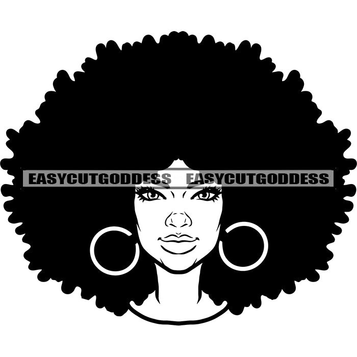 Smile Face Black And White Artwork African American Woman Face And Hea ...