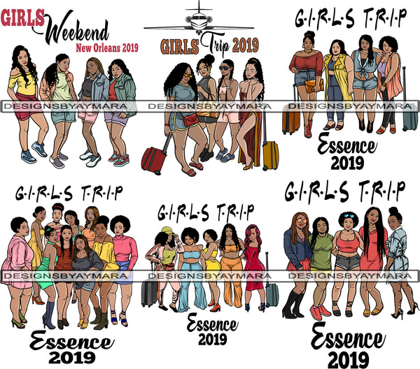 Bundle 6 Essence Festival Ladies Trip PNG Files For Print