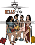 Girls Trip Quote Ladies Getaway Vacation Adventure Fun Together Plans Friends Therapy Travel Confident Trip White Background Design Element SVG JPG PNG Vector Clipart Cricut Cutting Files
