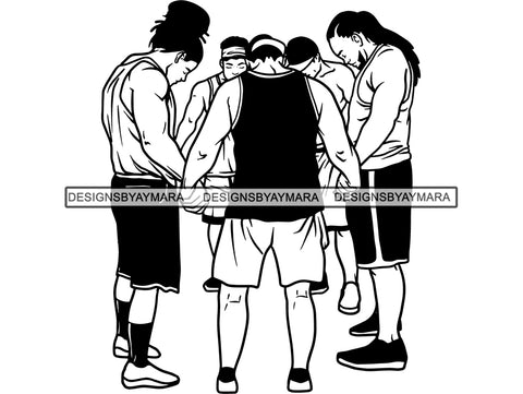 Men Praying God SVG Quotes Cut File For Silhouette and Cricut