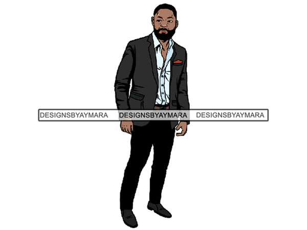 Handsome Black Man PNG For Print