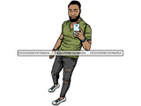 Handsome Black Man PNG For Print