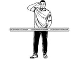 Handsome Man SVG Fashion Model Confidence Male Attractive Men Power .SVG .EPS .PNG .JPG Vector Clipart Cricut Circuit Cut Cutting
