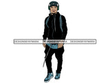 Handsome Black Man PNG For Print