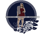 Pretty Thick BBW Woman Goddess Confidence Glamour Queen Diva Classy Lady Beautiful Big And Bougie  PNG With A Transparent Background JPG Vector Clipart Not For Cutting
