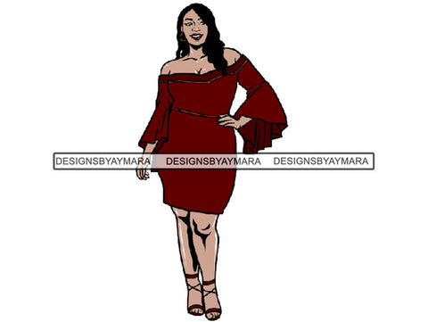 Beautiful Woman BBW Big And Bougie Goddess Queen Diva Classy Lady .JPG .SVG .PNG With Transparent Backgroung Vector Clipart Not For Cutting