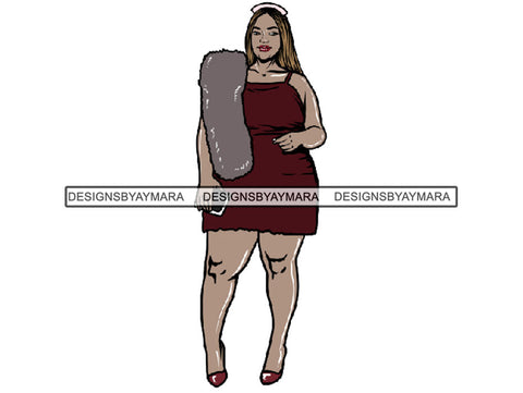 Beautiful Woman BBW Big And Bougie Goddess Queen Diva Classy Lady .JPG .SVG .PNG With Transparent Backgroung Vector Clipart Not For Cutting