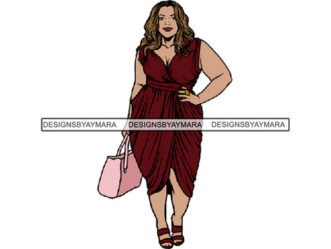 Beautiful Woman BBW Big And Bougie Goddess Queen Diva Classy Lady .JPG .SVG .PNG With Transparent Backgroung Vector Clipart Not For Cutting