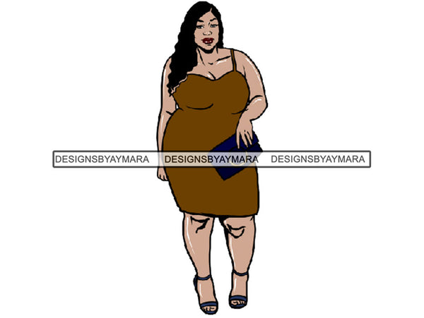 Beautiful Big  Woman BBW Big And Bougie Goddess Queen Diva Classy Lady .JPG .SVG .PNG With Transparent Backgroung Vector Clipart Not For Cutting