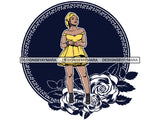Pretty Woman Goddess Sexy Queen Diva Classy Lady .JPG .EPS .PNG Vector Clipart Not For Cutting