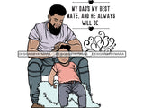 Father's Day Dad Papi Papa My Hero True Love Man Kids Son Daughter Family Together .PNG .JPG .SVG .Vector Clipart Perfect For Printing Not For Cutting