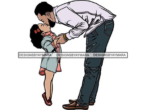 Father's Day Dad Papi Papa My Hero True Love Man Kids Son Daughter Family Together .PNG .JPG .SVG .Vector Clipart Perfect For Printing Not For Cutting