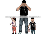 Father's Day Dad Papi Papa My Hero True Love Man Kids Son Daughter Family Together .PNG .JPG .SVG .Vector Clipart Perfect For Printing Not For Cutting