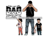 Father's Day Dad Papi Papa My Hero True Love Man Kids Son Daughter Family Together .PNG .JPG .SVG .Vector Clipart Perfect For Printing Not For Cutting