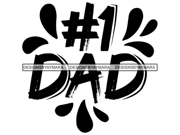 #1 Dad Father's Day Quotes SVG